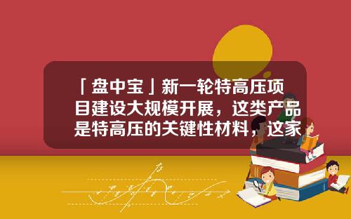 「盘中宝」新一轮特高压项目建设大规模开展，这类产品是特高压的关键性材料，这家公司已向主流厂家稳定供货-伏特资讯科学股票市值