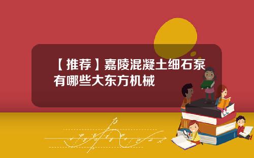 【推荐】嘉陵混凝土细石泵有哪些大东方机械