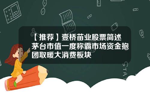 【推荐】壹桥苗业股票简述茅台市值一度称霸市场资金抱团取暖大消费板块