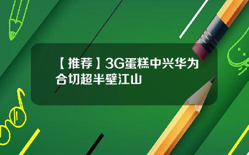 【推荐】3G蛋糕中兴华为合切超半壁江山