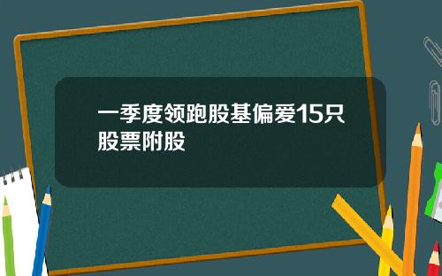 一季度领跑股基偏爱15只股票附股