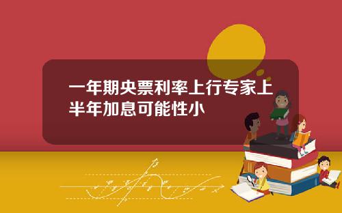 一年期央票利率上行专家上半年加息可能性小