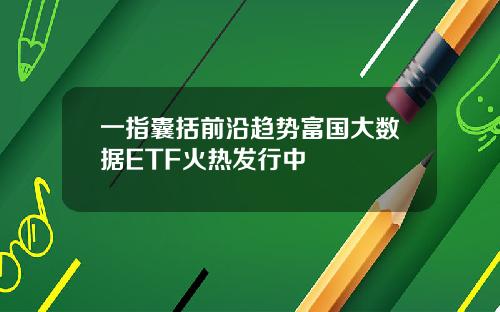 一指囊括前沿趋势富国大数据ETF火热发行中