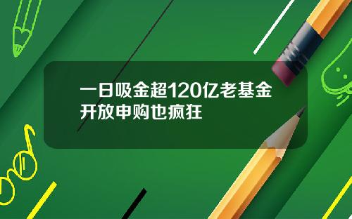 一日吸金超120亿老基金开放申购也疯狂