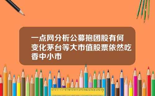 一点网分析公募抱团股有何变化茅台等大市值股票依然吃香中小市