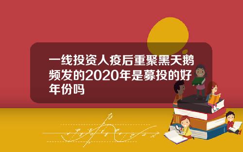 一线投资人疫后重聚黑天鹅频发的2020年是募投的好年份吗