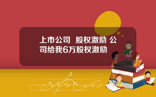 上市公司  股权激励 公司给我6万股权激励