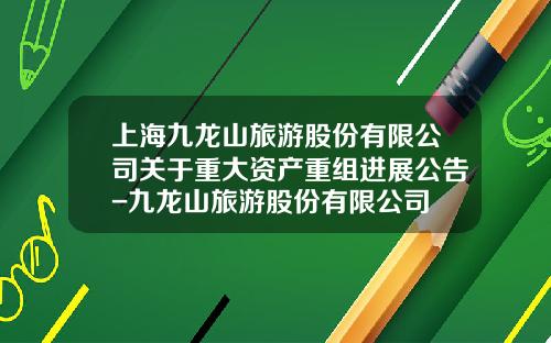 上海九龙山旅游股份有限公司关于重大资产重组进展公告-九龙山旅游股份有限公司