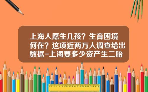 上海人愿生几孩？生育困境何在？这项近两万人调查给出数据-上海要多少资产生二胎