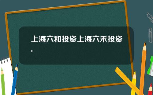 上海六和投资上海六禾投资.