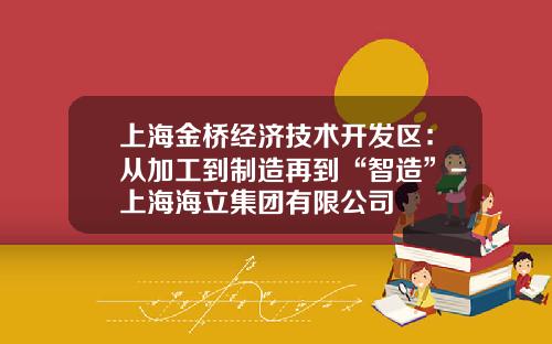 上海金桥经济技术开发区：从加工到制造再到“智造”-上海海立集团有限公司