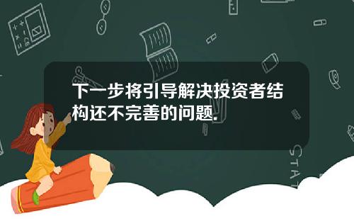 下一步将引导解决投资者结构还不完善的问题.