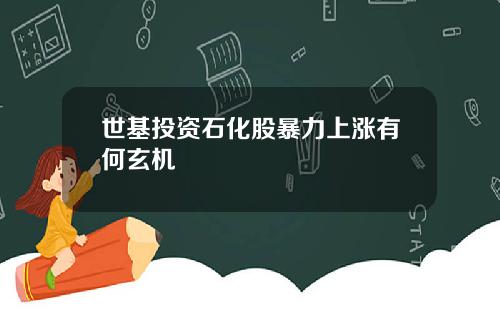 世基投资石化股暴力上涨有何玄机