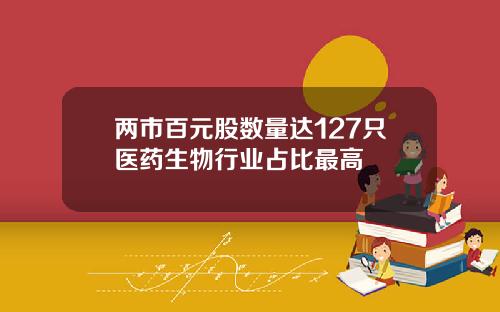 两市百元股数量达127只医药生物行业占比最高