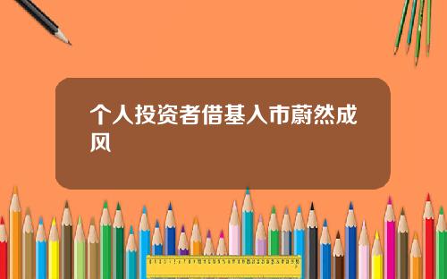 个人投资者借基入市蔚然成风