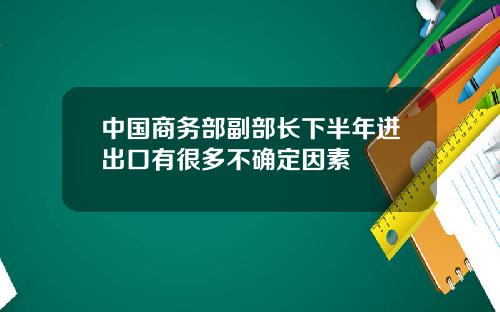 中国商务部副部长下半年进出口有很多不确定因素