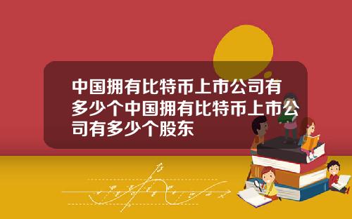 中国拥有比特币上市公司有多少个中国拥有比特币上市公司有多少个股东
