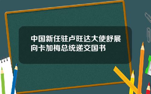 中国新任驻卢旺达大使舒展向卡加梅总统递交国书