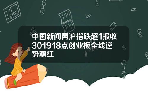 中国新闻网沪指跌超1报收301918点创业板全线逆势飘红