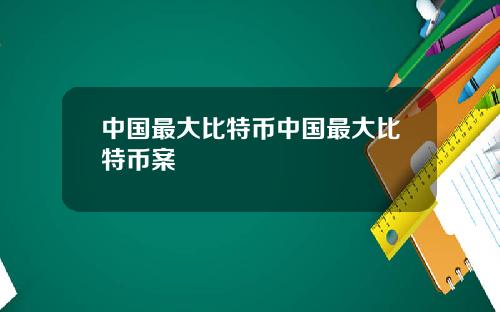 中国最大比特币中国最大比特币案