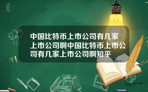 中国比特币上市公司有几家上市公司啊中国比特币上市公司有几家上市公司啊知乎
