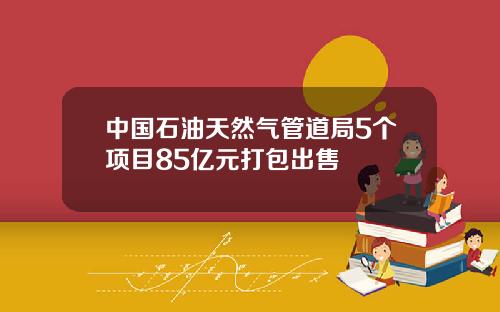 中国石油天然气管道局5个项目85亿元打包出售