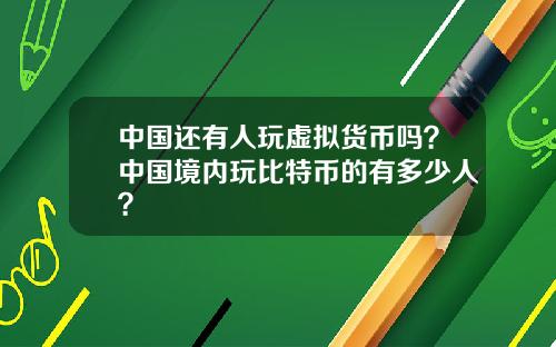 中国还有人玩虚拟货币吗？中国境内玩比特币的有多少人？