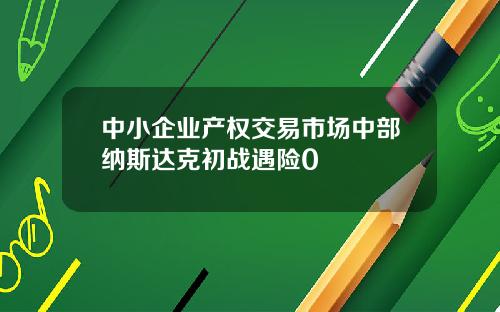 中小企业产权交易市场中部纳斯达克初战遇险0