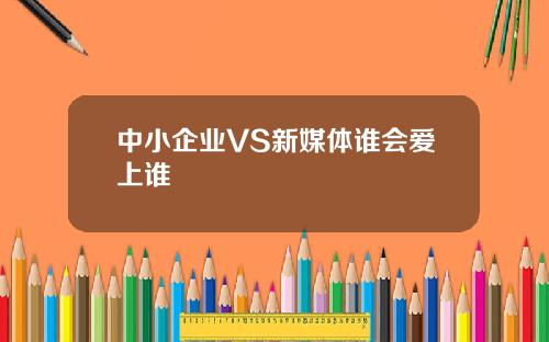 中小企业VS新媒体谁会爱上谁