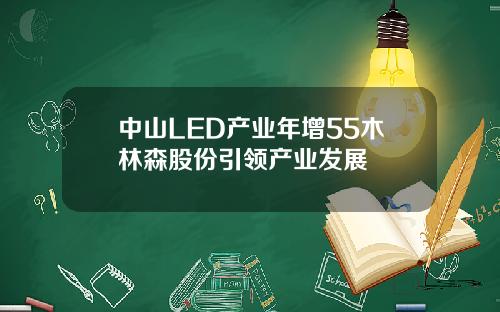 中山LED产业年增55木林森股份引领产业发展