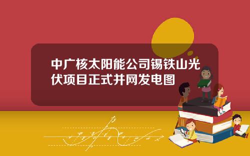 中广核太阳能公司锡铁山光伏项目正式并网发电图