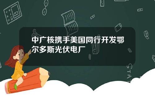 中广核携手美国同行开发鄂尔多斯光伏电厂