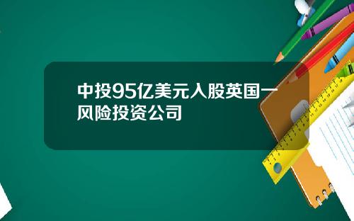 中投95亿美元入股英国一风险投资公司