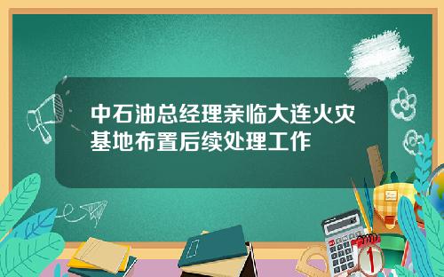 中石油总经理亲临大连火灾基地布置后续处理工作