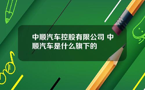 中顺汽车控股有限公司 中顺汽车是什么旗下的