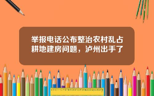 举报电话公布整治农村乱占耕地建房问题，泸州出手了