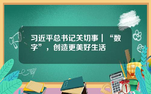 习近平总书记关切事｜“数字”，创造更美好生活