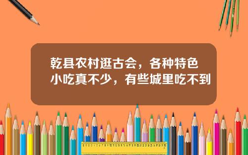 乾县农村逛古会，各种特色小吃真不少，有些城里吃不到