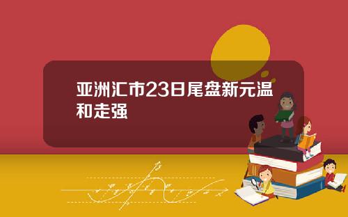 亚洲汇市23日尾盘新元温和走强