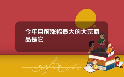 今年目前涨幅最大的大宗商品是它