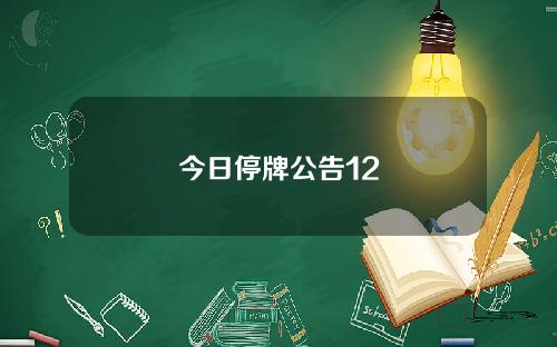 今日停牌公告12