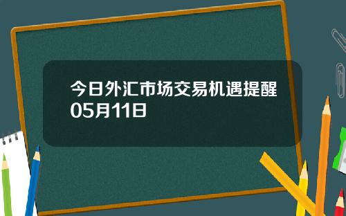 今日外汇市场交易机遇提醒05月11日