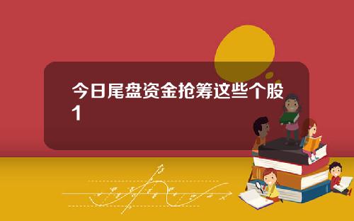 今日尾盘资金抢筹这些个股1
