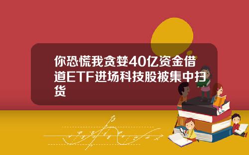 你恐慌我贪婪40亿资金借道ETF进场科技股被集中扫货