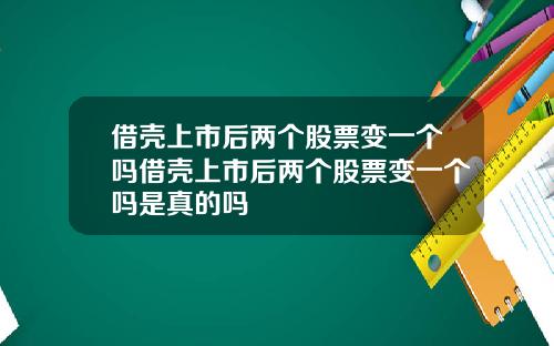 借壳上市后两个股票变一个吗借壳上市后两个股票变一个吗是真的吗