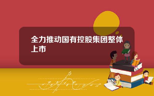 全力推动国有控股集团整体上市
