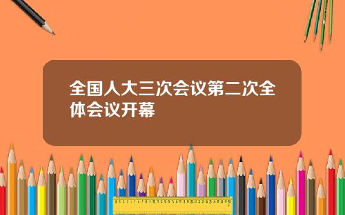 全国人大三次会议第二次全体会议开幕