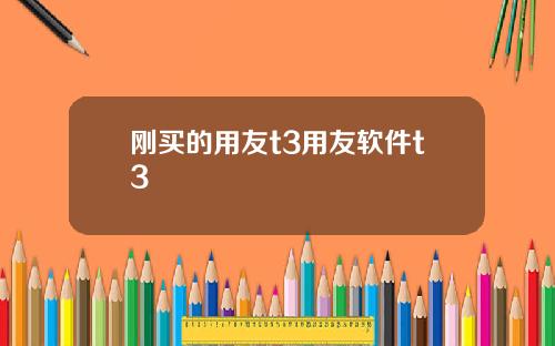 刚买的用友t3用友软件t3