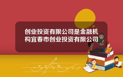 创业投资有限公司是金融机构宜春市创业投资有限公司