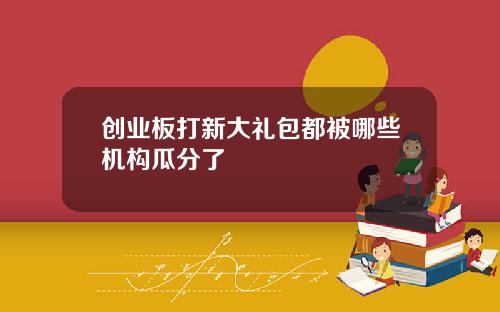 创业板打新大礼包都被哪些机构瓜分了